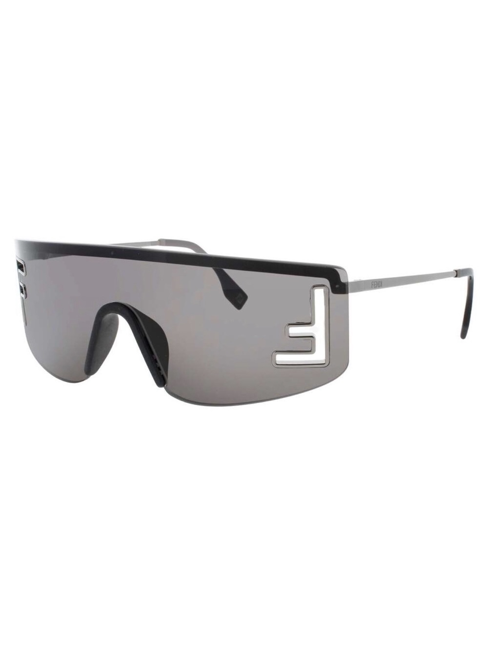 NEW FENDI FE40168U 14A SHINY LIGHT RUTHENIUM Sunglasses Authentic